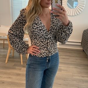 Zara Cheetah Print Blouse